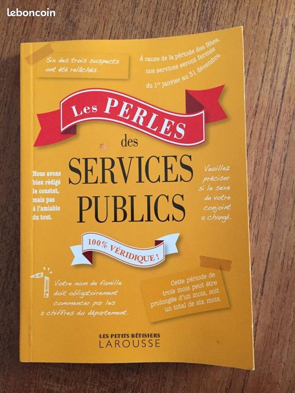 Livre poche les perles des services publics Larousse - 1