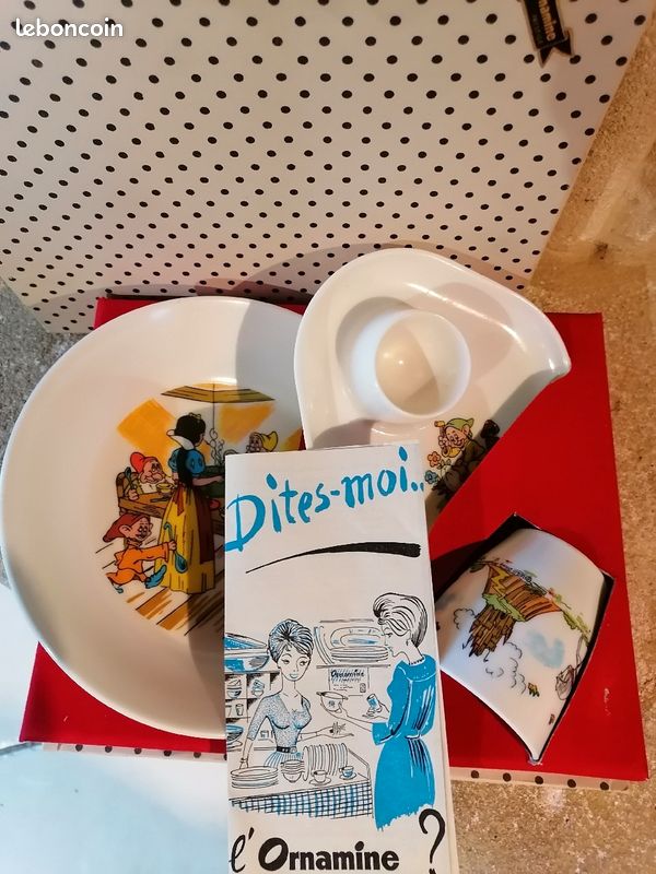 Coffret de vaisselle bébé Ornamine Disney Blanche Neige Vintage - 1