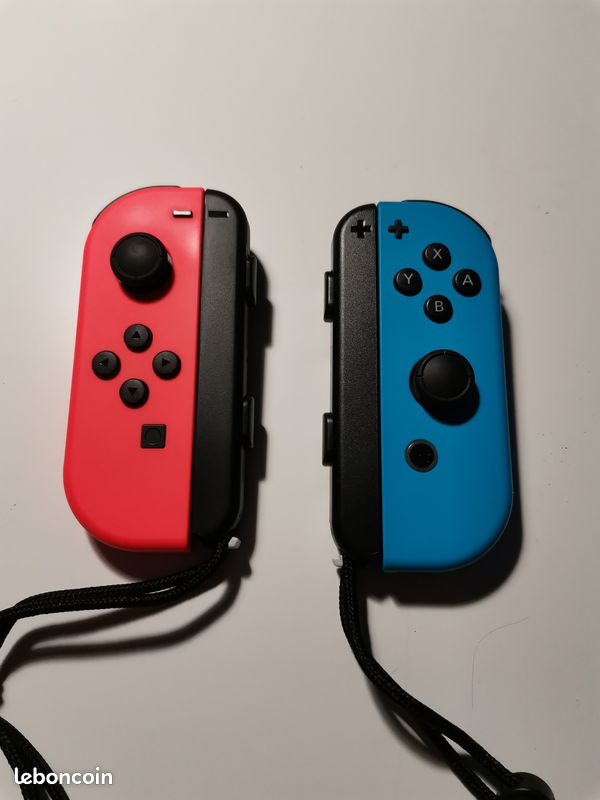 Paire de manettes pour Nintendo Switch Joy-Con bleue et rouge - 1