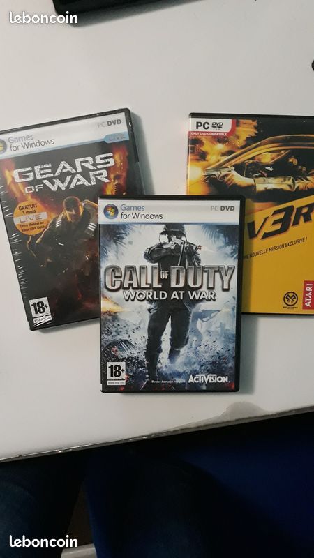 Lot 3 jeux PC ( Call of Duty World at war / Driv3r / Gear of War + Livraison Offerte - 1