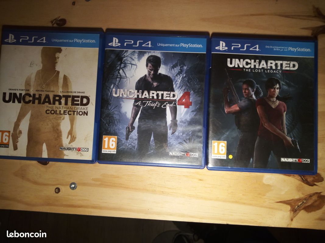 Lot Uncharted 1, 2, 3, 4, 5 pour PS4 - 1