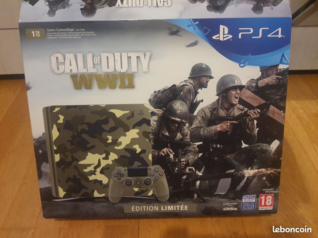 Console PS4 Slim 1To Édition Limitée Camo Design + Call of Duty WWII - 1