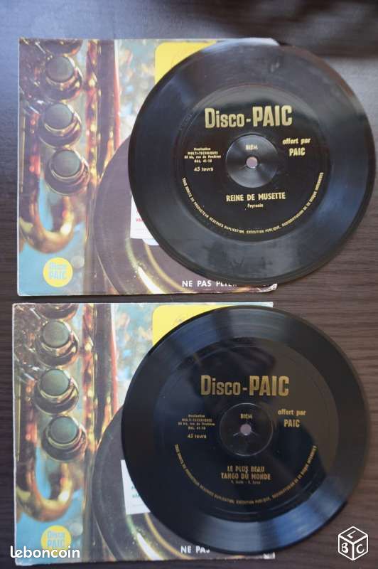 2 disco PAIC 45 tours flexible mono-face - 1