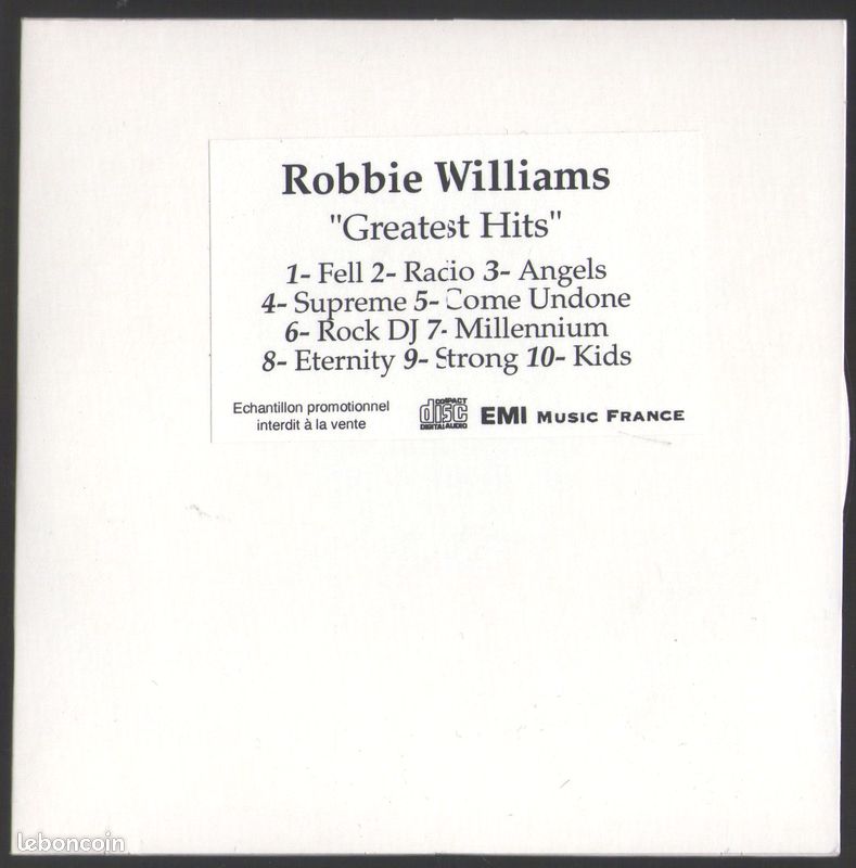 CD ROBBIE WILLIAMS GREATEST HITS BON ETAT RARe - 1