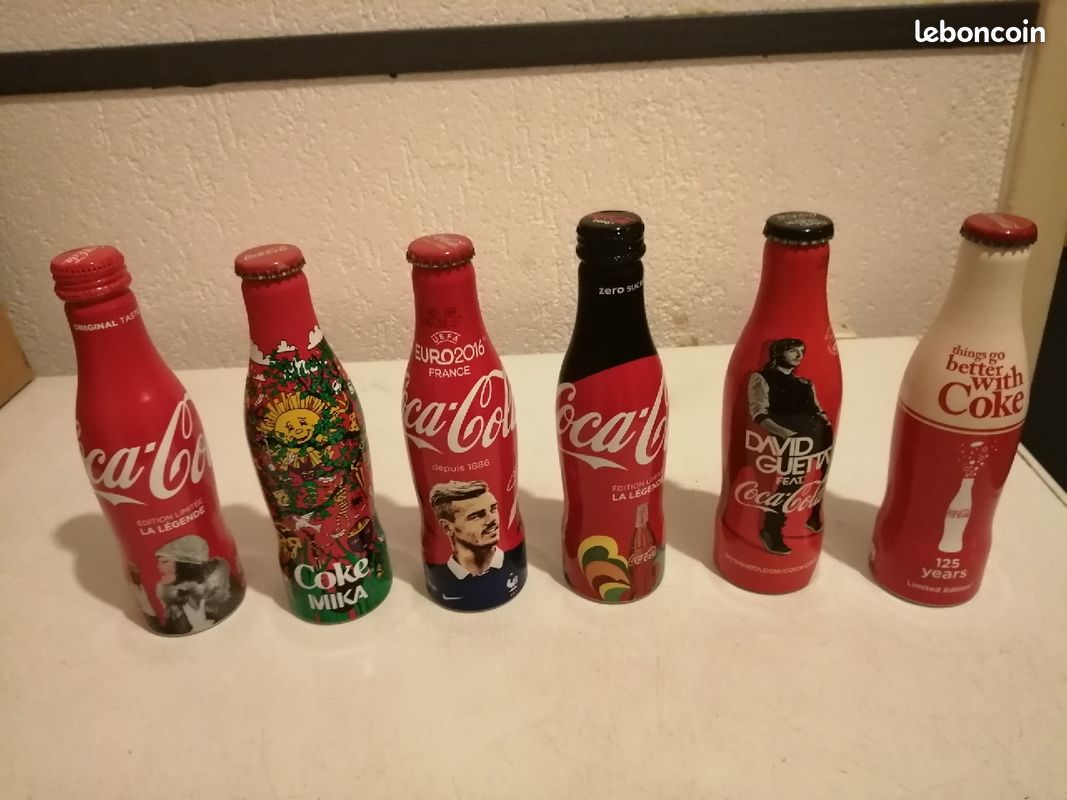 Bouteille de collection coca cola plein 5 euros pièce - 1