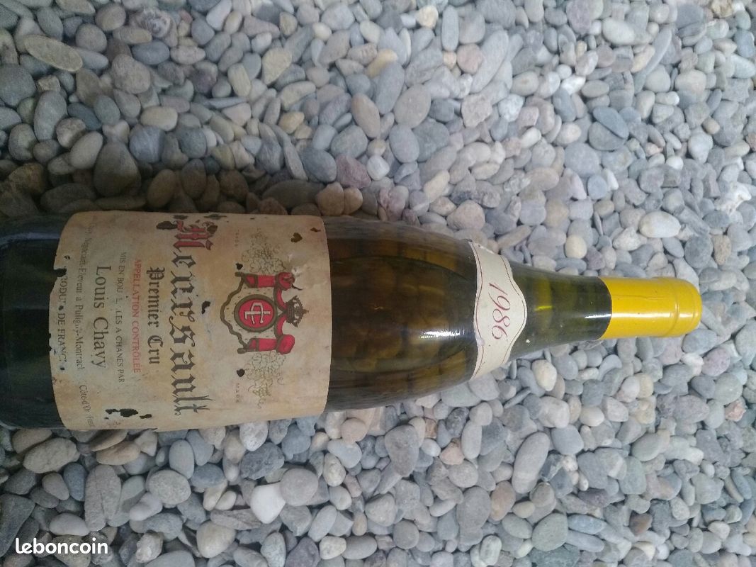 Vin Bourgogne meursault 1er cru 1986 - 1