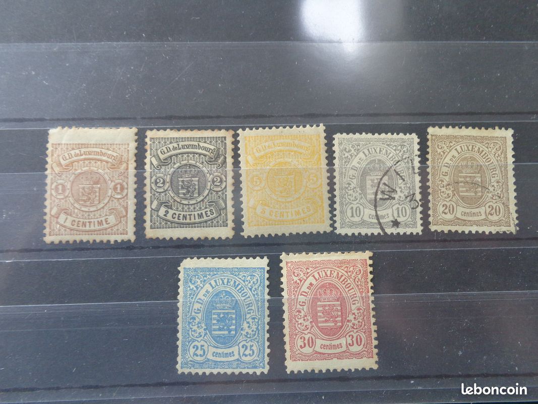 Timbres Luxembourg, de 1880, lot W1923 - 1