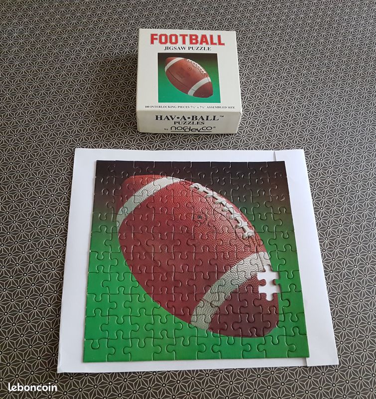 Vintage Football Mini Jigsaw Puzzle 1978 NIB 100 Pièces - 1