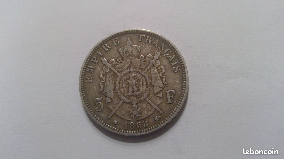 Pièce argent 5 francs Napoléon III 1868A - 1