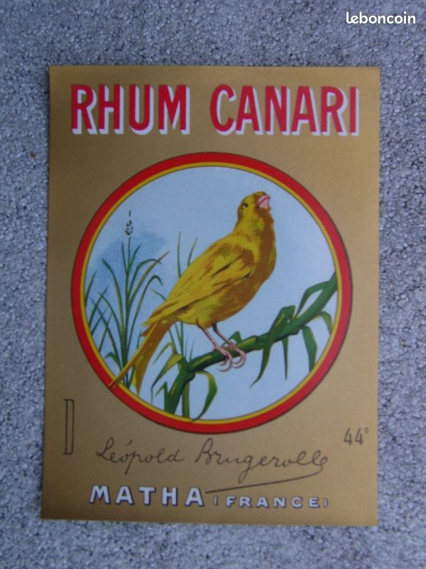 Ancienne étiquette de Rhum Canari - 1