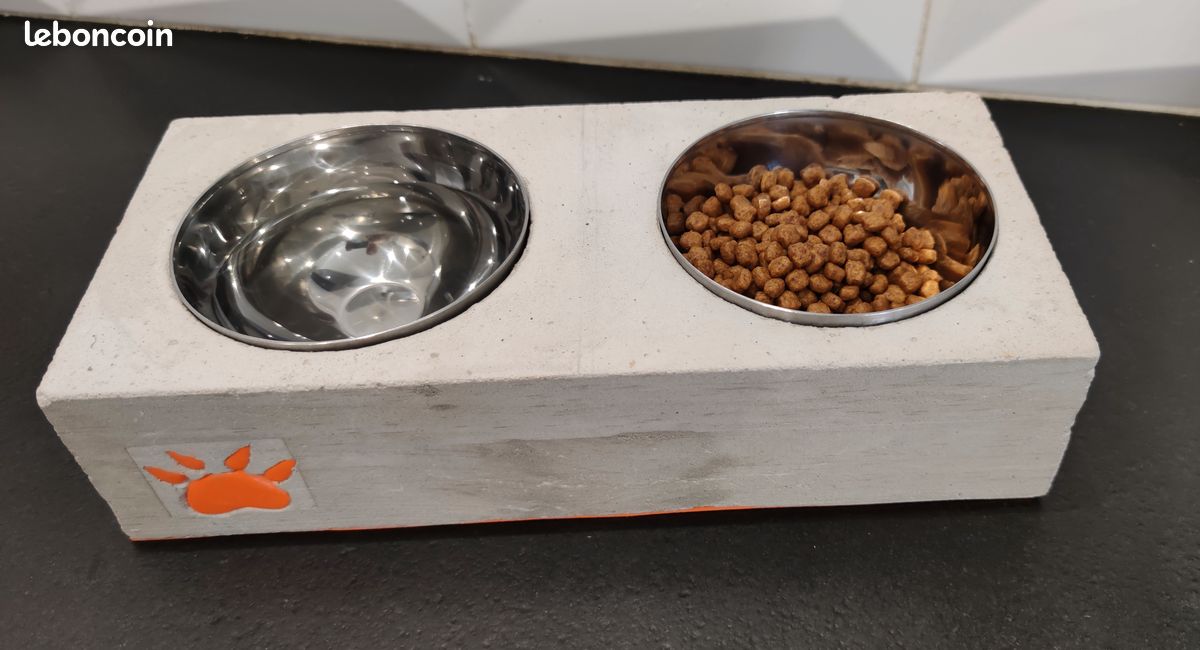 Gamelle pour chat eau et croquettes - 1
