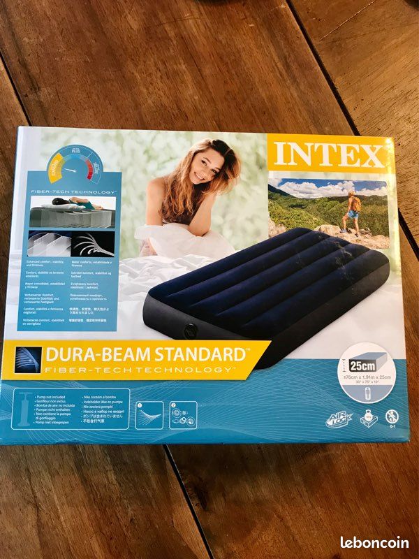 Matelas Gonflable Intex 1 Personne NEUF - 1