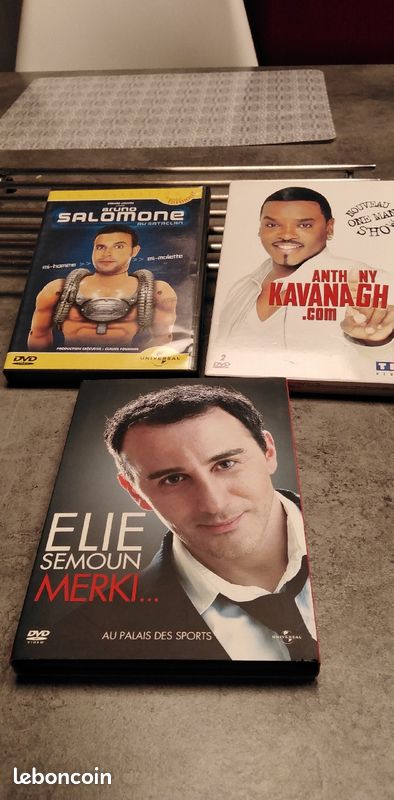 Lot de 3 DVD spectacles humour:Bruno Salomone+Anthony Kavanagh +Élie Semoun - 1