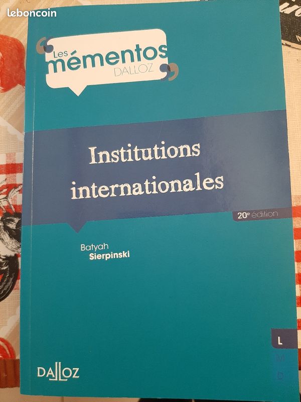 Institutions internationales livre droit - 1