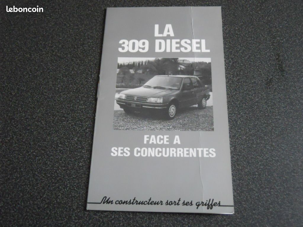 PEUGEOT 309 diesel brochure commerciale interne édition 1986 - 1