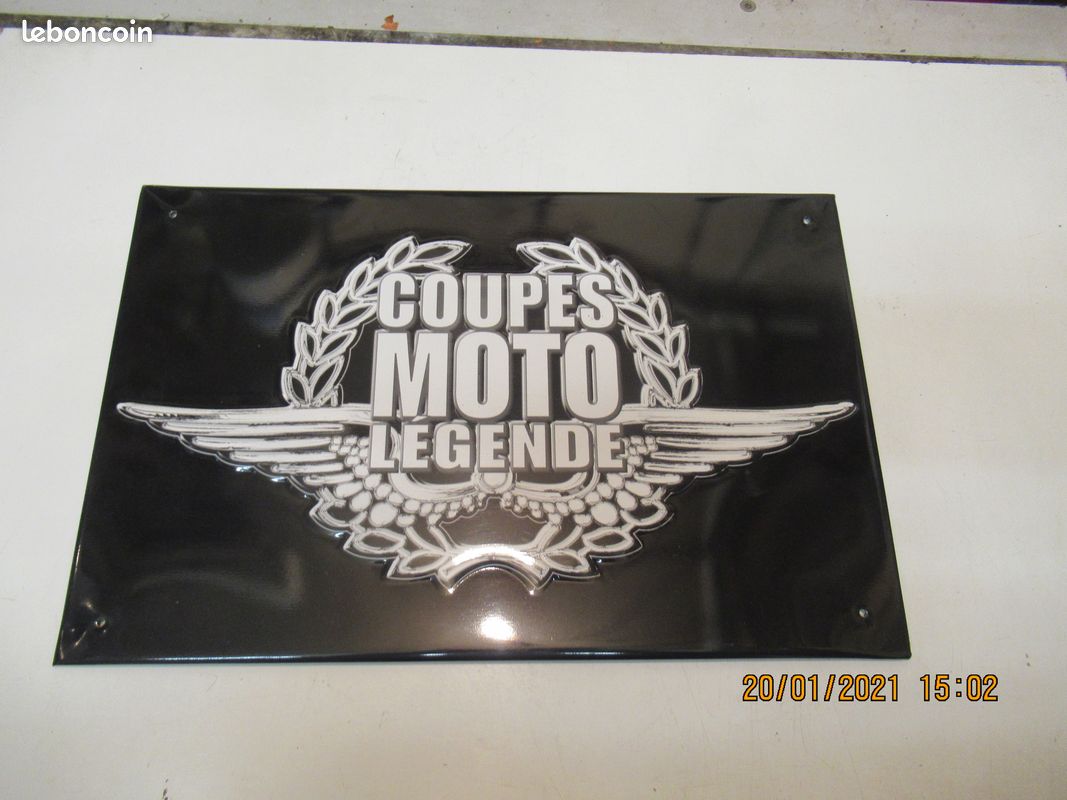 Plaque métal publicité Moto Legende - 1
