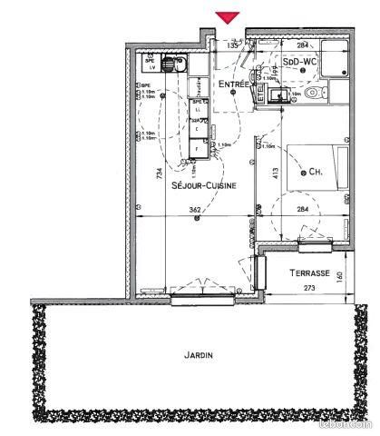 Appartement 2 pièces 44 m² - 1