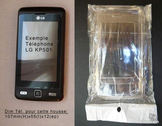 COQUE transparente rigide petit Tél Portable - 1