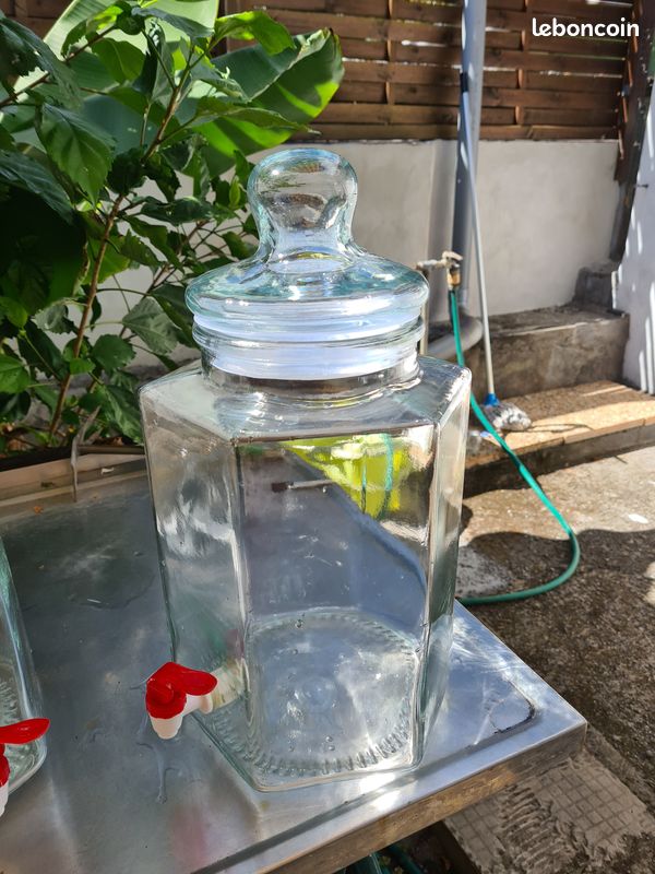 Fontaine bonbonne en verre avec robinet 6,5L - 1