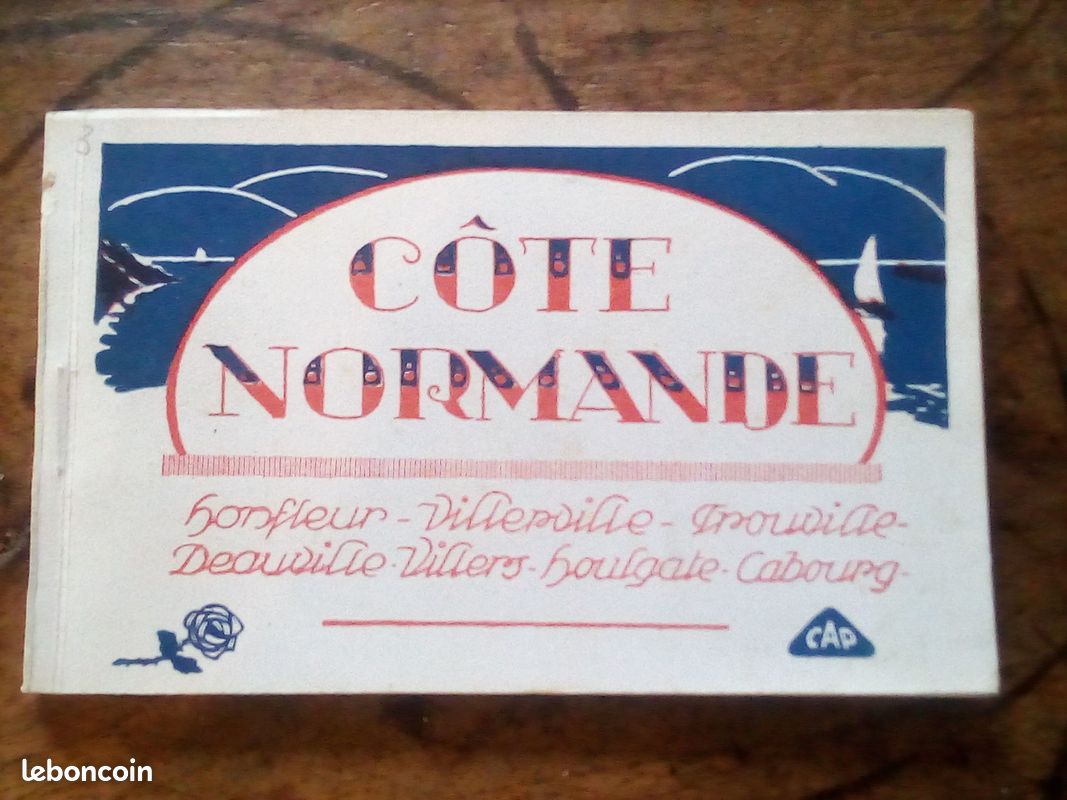 Carnet ancien de 20 cartes postales "côte normande" - 1