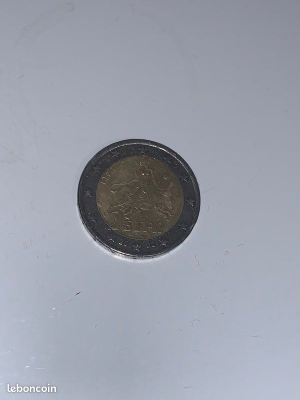 Pièce de monnaie de 2 Grec rare - 1
