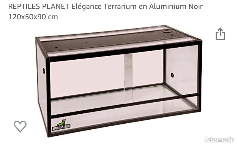 Terrarium aluminium 120x50x90 noir - 1