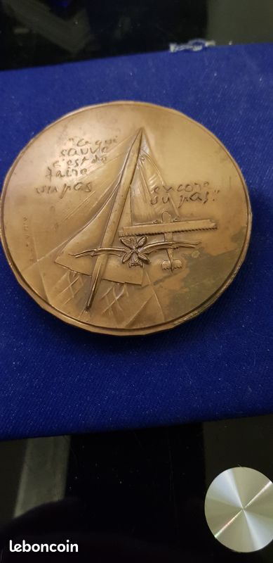 Medaille Française : Concorde / Antoine de St Exupery par André Galtie en cuivre - 1