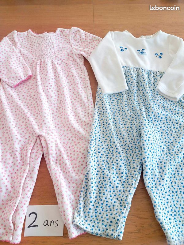 Lot de 2 pyjamas 24 mois / 2 ans Vêtement bébé enfant fille - 1